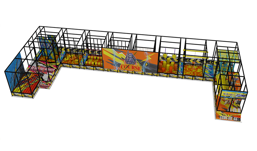VEVOR Ninja Warrior Parcours d'obstacles pour enfants, 2 x 60
